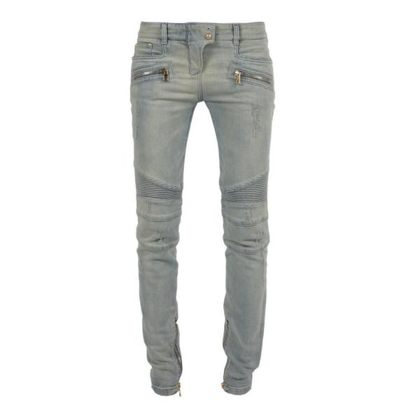 Balmain - Distressed BikerJeans - FR 40